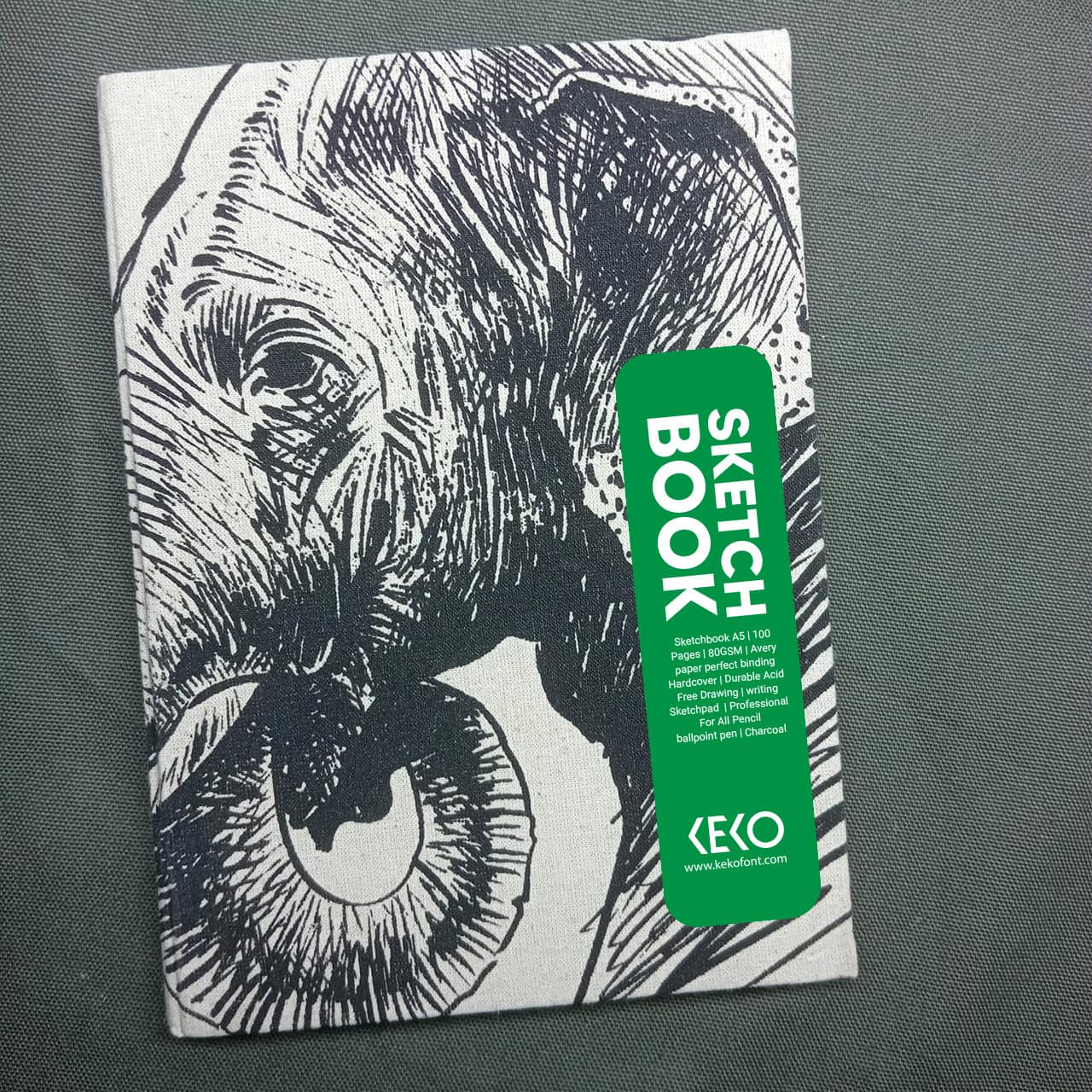 eco-friendly sketchbook- අලියා