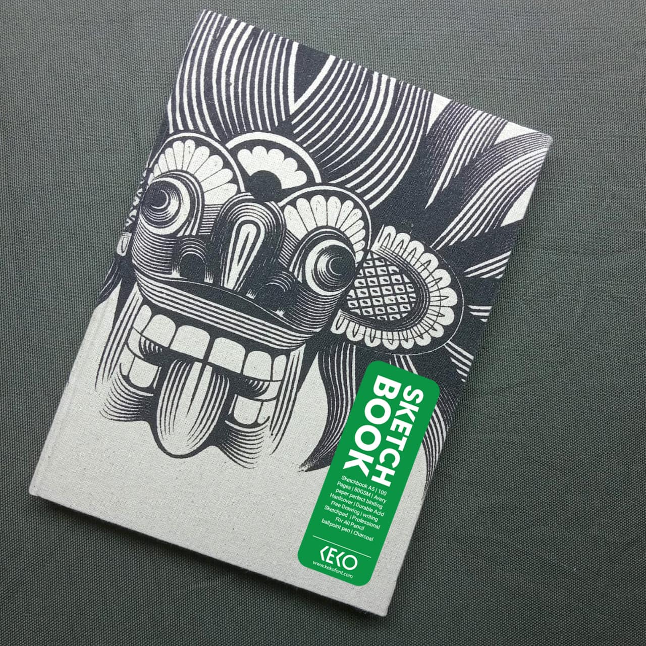 eco-friendly sketchbook- වෙස් මුහුණ
